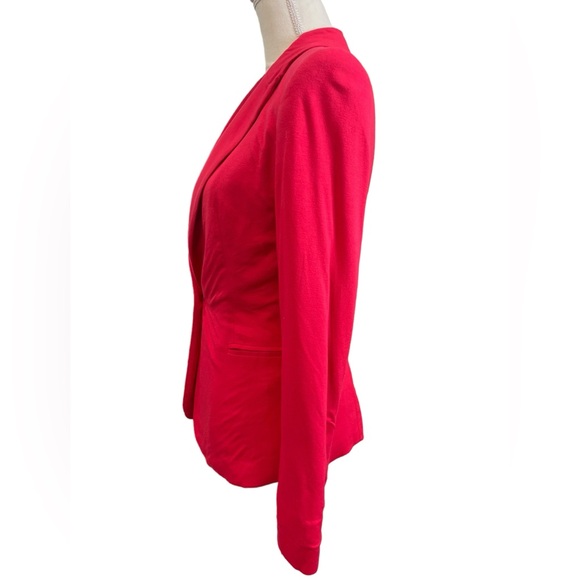 Zara Hot Pink Fitted Blazer XS Single Button Tailored Workwear Jacket - Picture 4 of 11